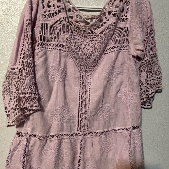 Boho style lace top women’s medium - Picture 3 of 3